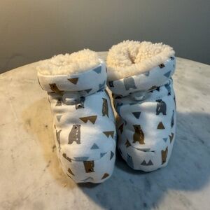 Source Unknown Kids Boots with Bear Print - White and Gold